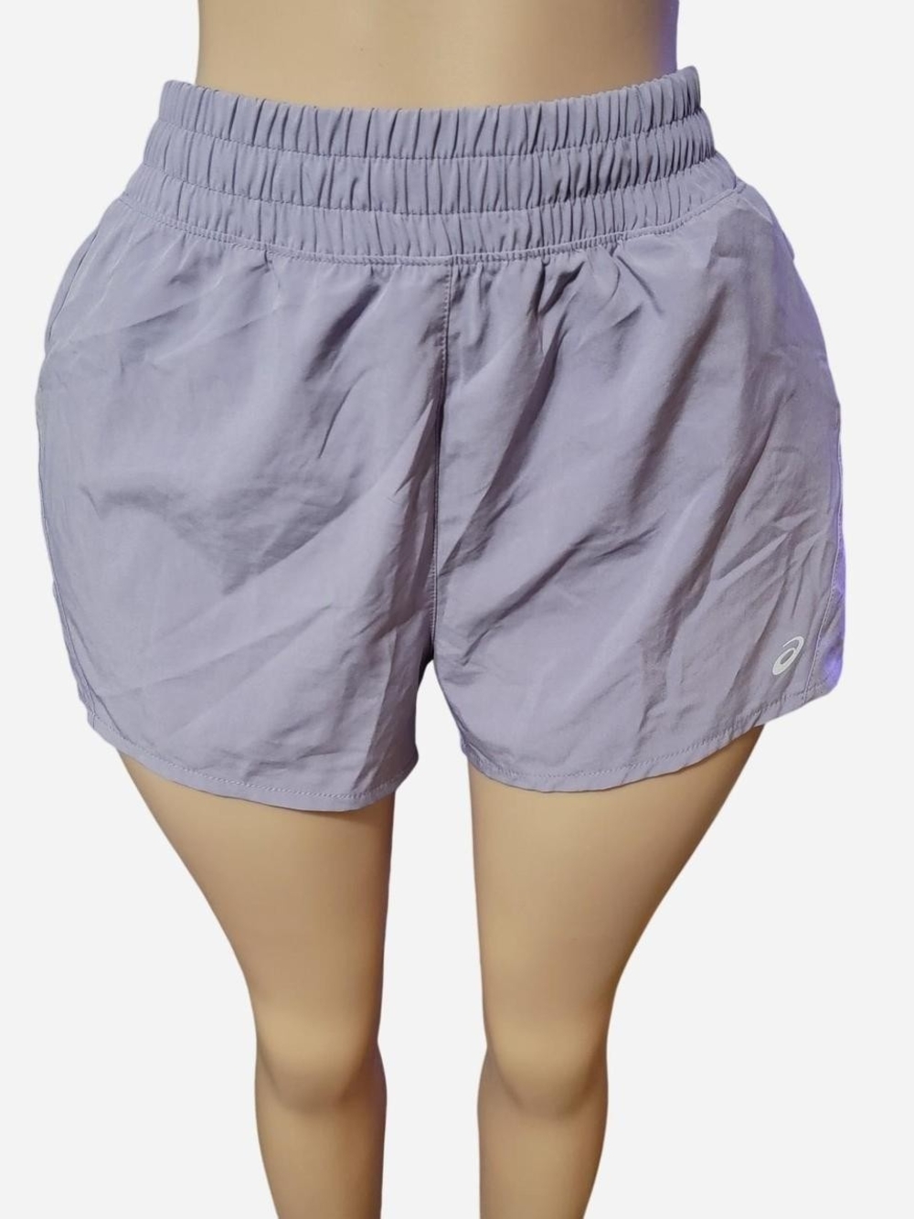 ASICS Lavender Running Shorts with Elastic Waist